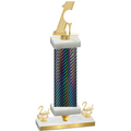 Premium Single Black Carbon Fiber Second Place Golf Trophy