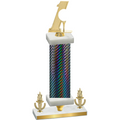 Premium Single Black Carbon Fiber Victory Golf Trophy