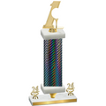 Premium Single Black Carbon Fiber Year Golf Trophy