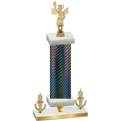Premium Single Black Carbon Fiber Victory Academics Trophy