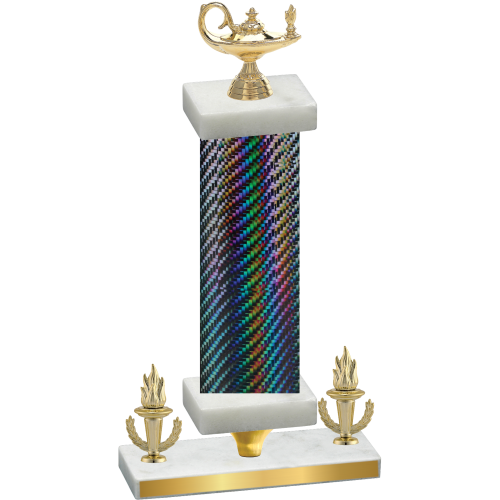 Premium Single Black Carbon Fiber Victory Academics Trophy