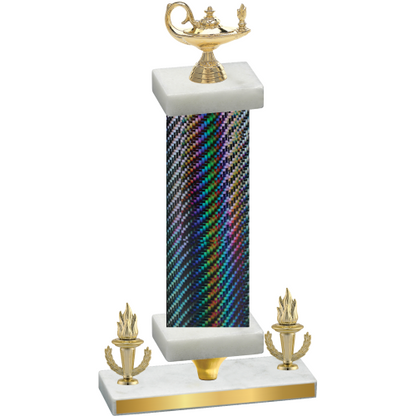 Premium Single Black Carbon Fiber Victory Academics Trophy