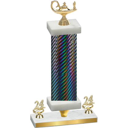 Premium Single Black Carbon Fiber Year Academics Trophy