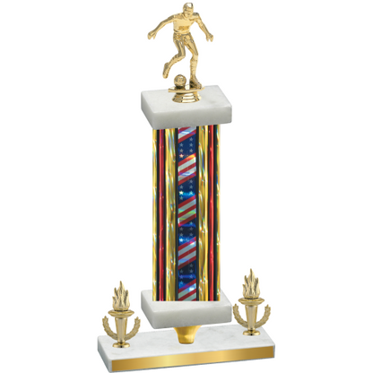 Premium Single Flag USA Victory Soccer Trophy