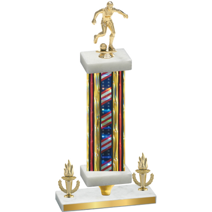 Premium Single Flag USA Victory Soccer Trophy