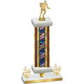 Premium Single Flag USA Fourth Place Rugby Trophy