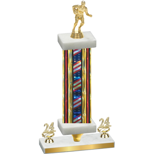 Premium Single Flag USA Year Rugby Trophy