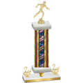 Premium Single Flag USA Second Place Running Trophy