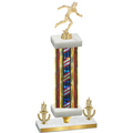Premium Single Flag USA Victory Running Trophy