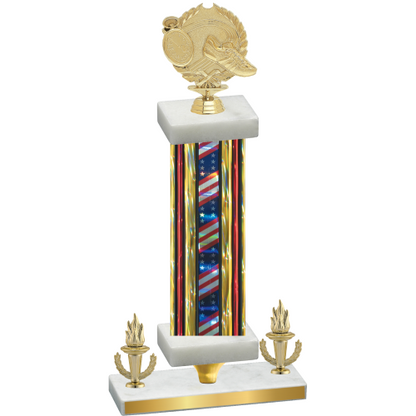 Premium Single Flag USA Victory Running Trophy