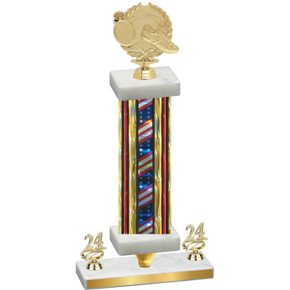Premium Single Flag USA Year Running Trophy