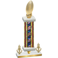 Premium Single Flag USA Victory Football Trophy