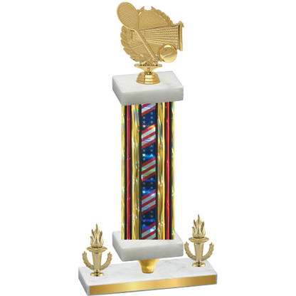 Premium Single Flag USA Victory Tennis Trophy