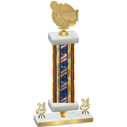 Premium Single Flag USA Year Tennis Trophy