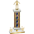 Premium Single Flag USA Second Place Wrestling Trophy