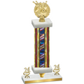 Premium Single Flag USA Year Bowling Trophy