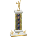 Premium Single Flag USA First Place Volleyball Trophy