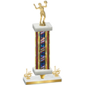 Premium Single Flag USA First Place Volleyball Trophy