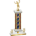 Premium Single Flag USA Year Volleyball Trophy