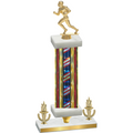 Premium Single Flag USA Victory Football Trophy
