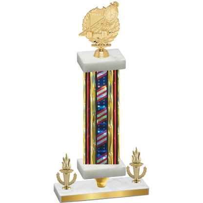 Premium Single Flag USA Victory Swimming Trophy