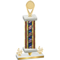 Premium Single Flag USA Fourth Place Insert Trophy
