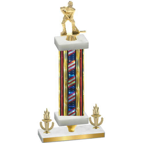 Premium Single Flag USA Victory Hockey Trophy