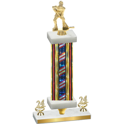 Premium Single Flag USA Year Hockey Trophy