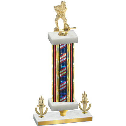 Premium Single Flag USA Victory Hockey Trophy