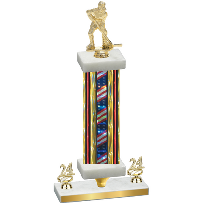 Premium Single Flag USA Year Hockey Trophy