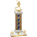 Premium Single Flag USA First Place Lacrosse Trophy