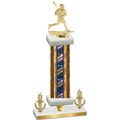 Premium Single Flag USA Victory Lacrosse Trophy