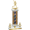 Premium Single Flag USA Victory Lacrosse Trophy