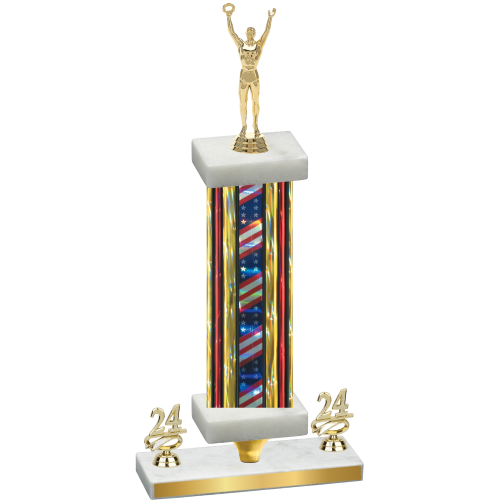 Premium Single Flag USA Year Victory Trophy