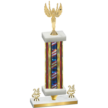 Premium Single Flag USA Year Victory Trophy