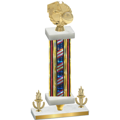 Premium Single Flag USA Victory Basketball Trophy