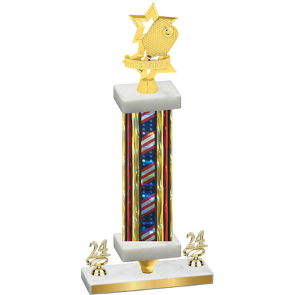Premium Single Flag USA Year Pickleball Trophy