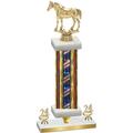 Premium Single Flag USA Year Horses Trophy