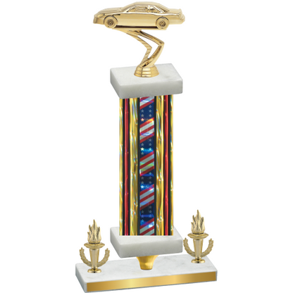 Premium Single Flag USA Victory Cars Trophy