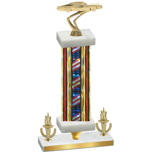 Premium Single Flag USA Victory Cars Trophy