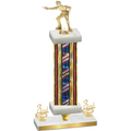 Premium Single Flag USA Third Place Shooter Trophy