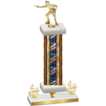 Premium Single Flag USA Fourth Place Shooter Trophy