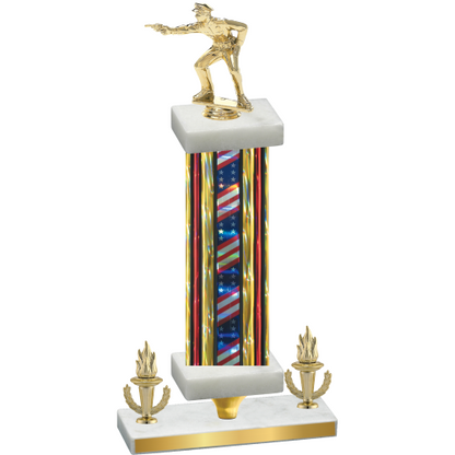 Premium Single Flag USA Victory Shooter Trophy