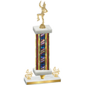 Premium Single Flag USA Fourth Place Majorette Trophy