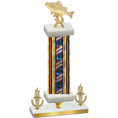 Premium Single Flag USA Victory Fishing Trophy