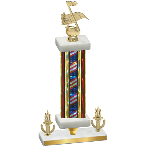 Premium Single Flag USA Victory Music Trophy