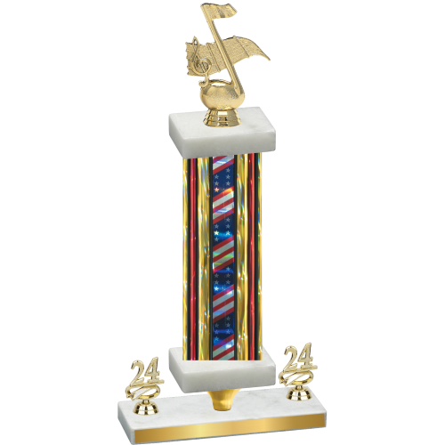 Premium Single Flag USA Year Music Trophy