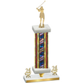 Premium Single Flag USA Year Golf Trophy
