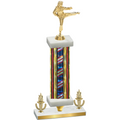 Premium Single Flag USA Victory Karate Trophy