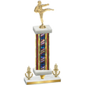 Premium Single Flag USA Victory Karate Trophy